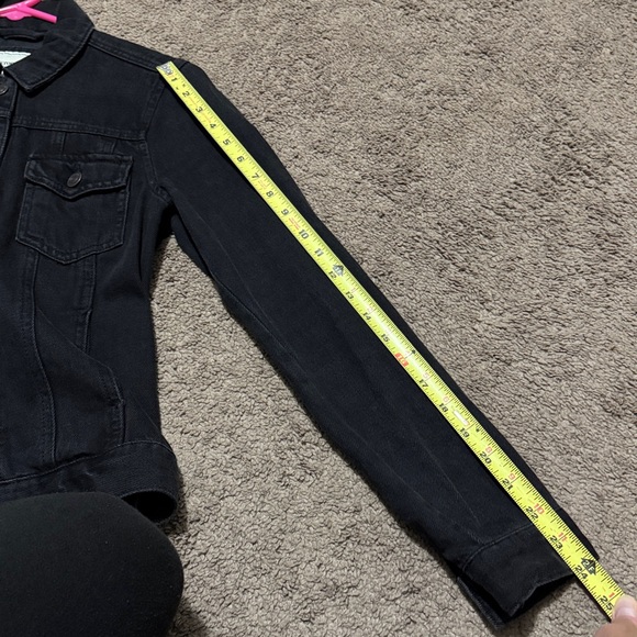 Abercrombie & Fitch-Classic Denim Jacket-Sz S-Black-Cotton Blend-EUC - Picture 16 of 16